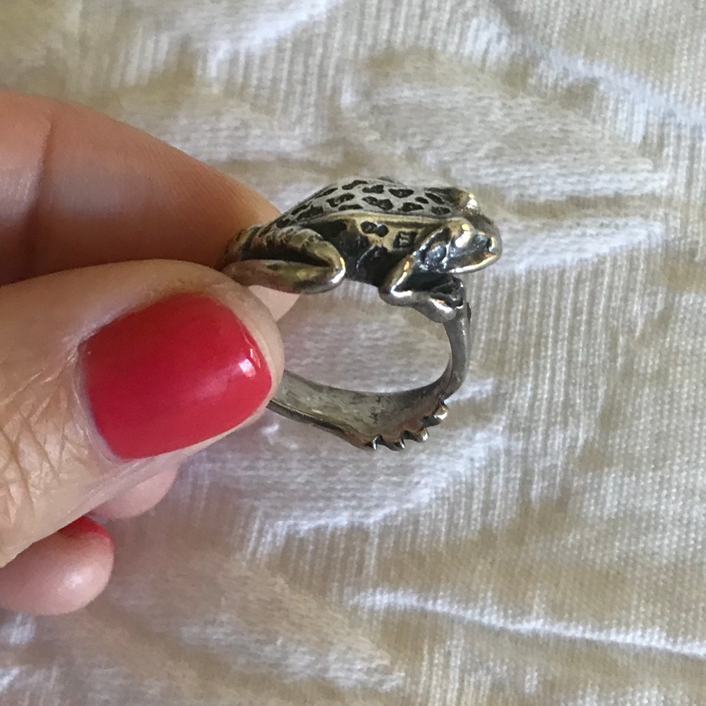 RARE James Avery 3D wrap frog ring